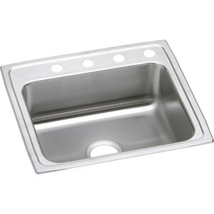 25 in. Drop-in Stainless Steel Single Bowl Kitchen Sink in Lustrous Satin