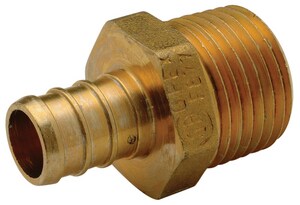 1 in. Brass PEX Crimp x MPT Adapter