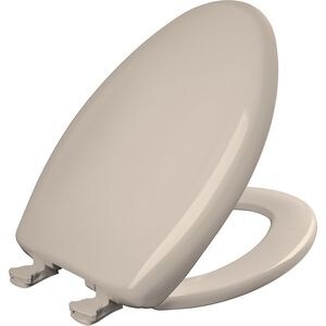 Elongated Closed Front Toilet Seat with Cover in Innocent Blush
