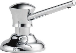 13 oz. Deck Mount Plastic Soap and Lotion Dispenser in Chrome