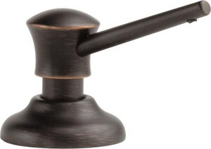 13 oz. Deck Mount Plastic Soap and Lotion Dispenser in Venetian Bronze