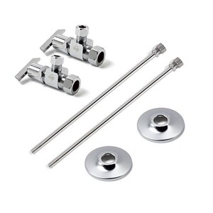 Sink 1/2 in x 3/8 in. x 2-3/4 in. Supply Kit in Chrome Plated