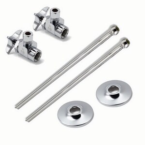 Sink 1/2 in x 3/8 in. x 1-3/4 in. Supply Kit in Chrome Plated