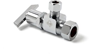 1/2 x 3/8 in. OD Tube Loose Key Angle Supply Stop Valve in Chrome Plated
