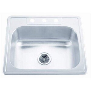 25 in. Drop-in Stainless Steel Single Bowl Kitchen Sink
