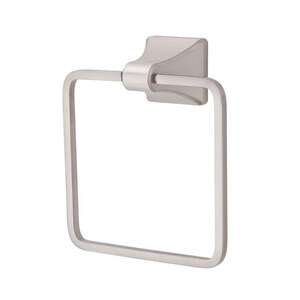 Rectangular Closed Towel Ring in Brushed Nickel