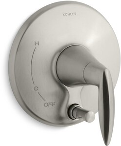 Kohler Alteo™ Single Lever Handle Valve Trim Push-Button ...