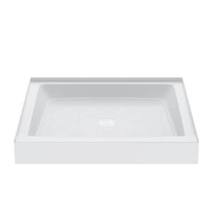 32 in. x 32 in. Shower Base with Center Drain in White