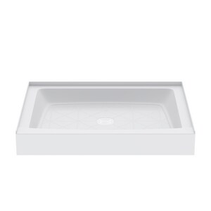 42 in. x 34 in. Shower Base with Center Drain in White