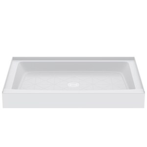 48 in. x 34 in. Shower Base with Center Drain in White