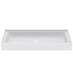 60 in. x 34 in. Shower Base with Center Drain in White