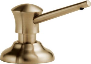 13 oz. Deck Mount Plastic Soap and Lotion Dispenser in Brilliance<REG/> Champagne Bronze