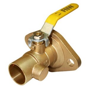 1 in Brass Full Port Sweat x Flanged  600# Ball Valve