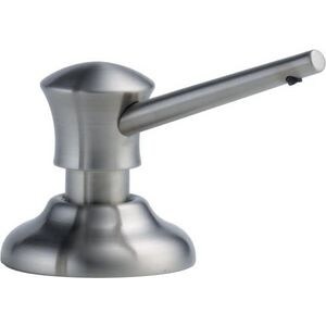 13 oz. Deck Mount Plastic Soap and Lotion Dispenser in Arctic Stainless