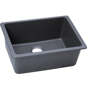 24-5/8 in. Undermount Composite Single Bowl Kitchen Sink in Dusk Grey