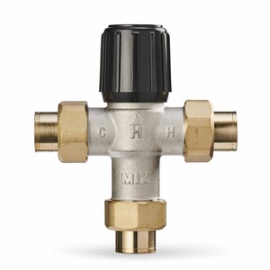 Union Sweat Hydronic Mixing Valve Nickel Plated Brass, Rubber and Plastic 150 psi 120F