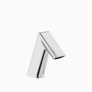 0.5 gpm Battery Powered Sensor Bathroom Sink Faucet with Back Check Tee in Polished Chrome