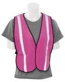 ERB Safety Girl Power at Work® One Size Fits Most Polyester Tricot Reusable Safety Vest in Hi-Viz Pink E61728 at Pollardwater