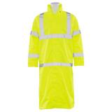 DeltaPlus S163 Class 3 Long Rain Coat w/Detachable Hood in Hi-Viz Lime, Size 3X DWEL62032HL3X at Pollardwater