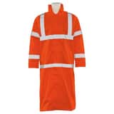 ERB Safety S163 Reusable Plastic Rain Coat in Hi-Viz Orange DWEL62036HOLG at Pollardwater