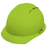 ERB Safety Americana Vent Cap Safety Helmet with Mega Ratchet in Hi-Viz Lime E19450 at Pollardwater