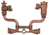 A.Y. McDonald 7 in. Copper 5/8 x 3/4 in. Meter Setter Horizontal 3/4 in. Mac-Pac Compression Inlet/Outlet Ball Valve x Dual Check M722207WD2233 at Pollardwater