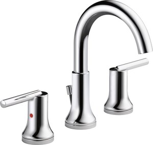 Delta Faucet TrinsicÃ¢Â„Â¢ 1.5 gpm Double Lever Handle Widespread ...  Delta Faucet TrinsicÃ¢Â„Â¢ 1.5 gpm Double Lever Handle Widespread Bathroom Faucet  D3559MPUDST