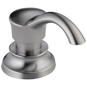 13 oz. Deck Mount Plastic Soap & Lotion Dispenser in Arctic Stainless