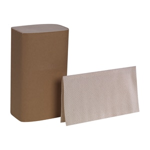 10-1/4 in. Single-Fold Paper Towel in Brown (Case of 16)