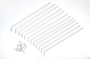 12 in. Steel Shelf Support Bracket in White (Pack of 12)