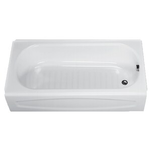 60 in. x 30 in. Soaker Alcove Bathtub with Right Drain in White