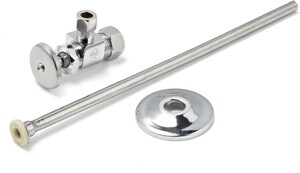 Toilet 1/2 in x 3/8 in. x 1-1/2 in. Supply Kit in Chrome Plated