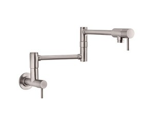 Wall Mount Pot Filler in Stainless Steel