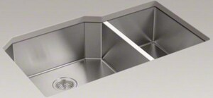 35-1/2 in. Undermount Stainless Steel Double Bowl Kitchen Sink