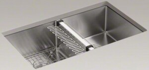 32 in. Undermount Stainless Steel Double Bowl Kitchen Sink
