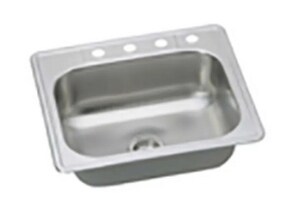 25 x 22 in. 1-Hole Stainless Steel Single Bowl Drop-in Kitchen Sink