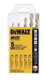 DEWALT 1/8 in - 3/8 in. x 1/8 in, 1/4 in, 3/16 in, 3/8 in, 5/16 in. x 1/4 in. Straight Masonry 5 Piece DDWA56015 at Pollardwater