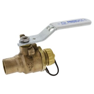 1/2 x 3/4 in. DZR Silicon Bronze Full Port Solder x Hose 600# Ball Valve