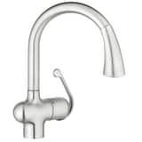 Grohe Ladylux Single Handle Pull Out Kitchen Faucet In Realsteel 33755sd1 Ferguson