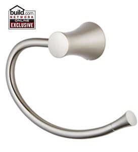 Round Closed Towel Ring in Brushed Nickel