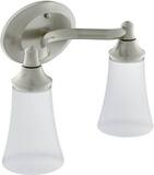 Moen Eva Two Handle Centerset Bathroom Sink Faucet In Brilliance Stainless 6410bn Ferguson