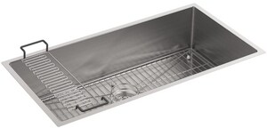 35 in. Undermount Stainless Steel Single Bowl Kitchen Sink