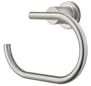 Oval Open Towel Ring in Brushed Nickel