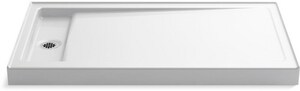 60 in. x 34 in. Shower Base with Left Drain in White