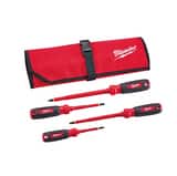 Milwaukee® 4-Piece Insulated Screwdriver Set with Pouch M48222204 at Pollardwater