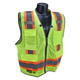 Radians Mesh Reusable Surveyor Vest in Hi-Viz Green RSV6HGM at Pollardwater