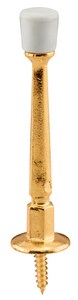 3 in. Die Cast Ridged Door Stop in Brass (Pack of 10)