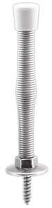 3 in. Steel Rubber Spring Door Stop in Satin Nickel (Pack of 5)
