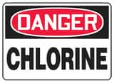 Accuform 14 x 10 in. Adhesive Vinyl Sign - DANGER CHLORINE AMCHL194VS at Pollardwater