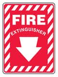 Accuform 14 in. Fire Extinguisher Sign AMFXG908VS at Pollardwater